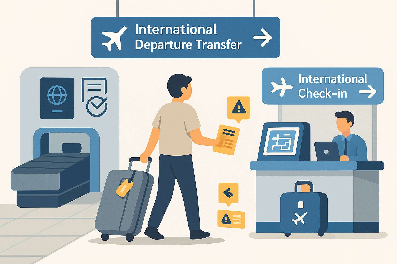 Domestic to international transit guide