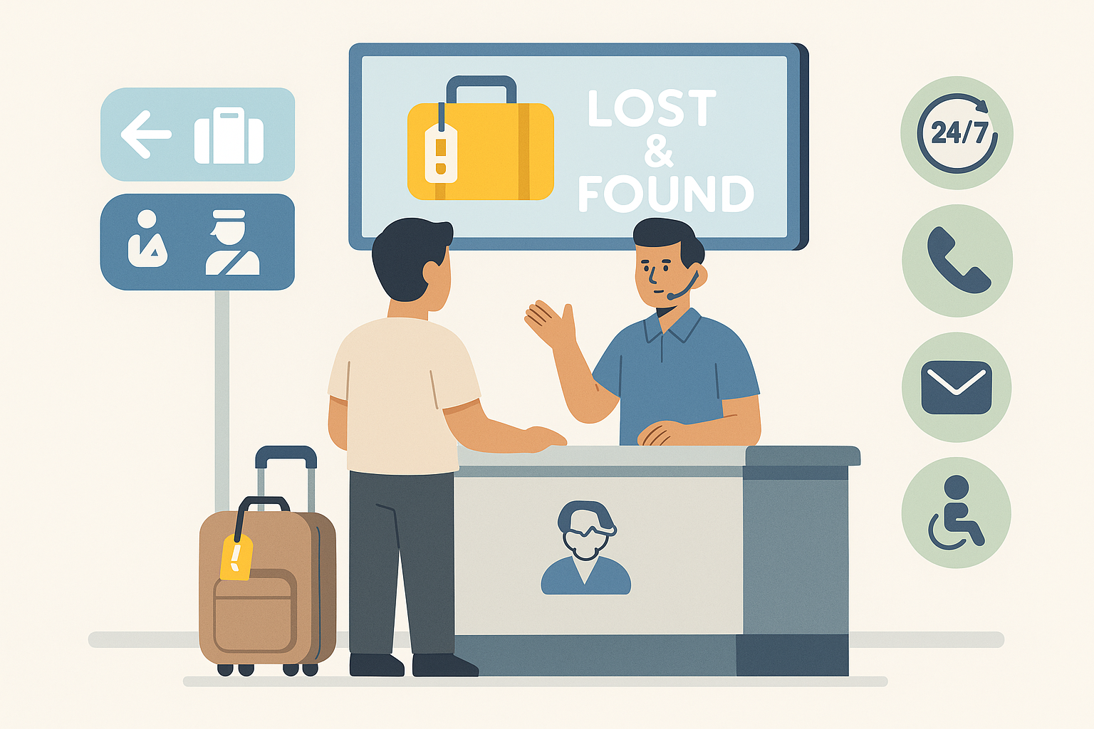 Lost and found counter