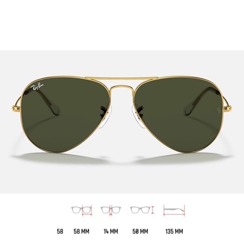 Ray-Ban Aviator sunglasses.