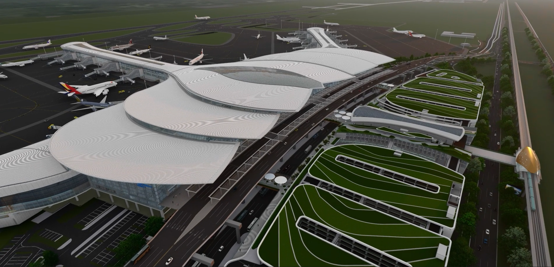 Panoramic view of Long Thanh Airport